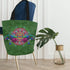 Roller Skating Peacock Canvas Tote